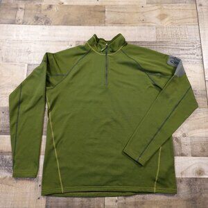 Marmot quarter zip pullover fleece sweater men's XXL green‎